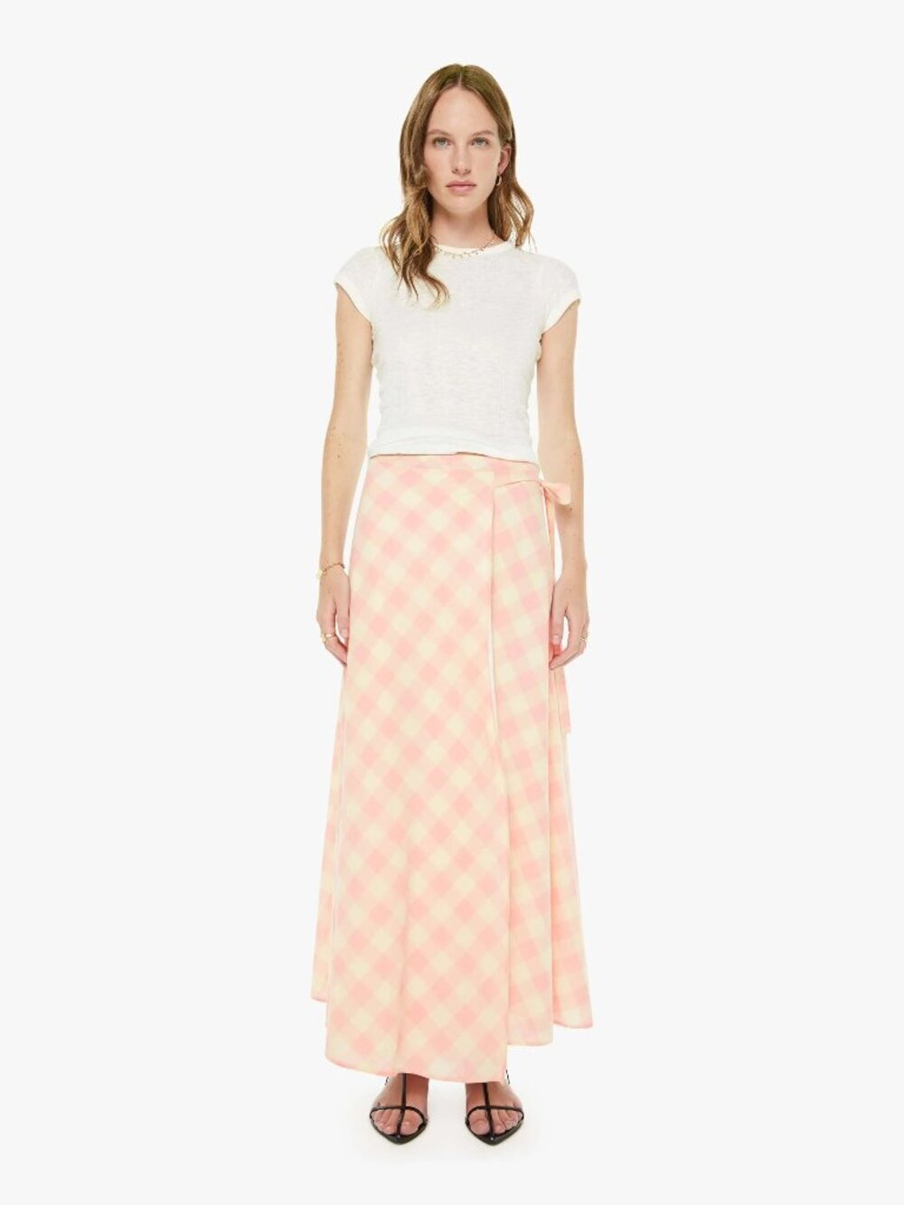NEW Mother The Tied and True Skirt in Picnic at the Park Pink Gingham
